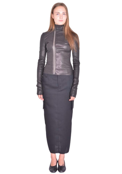RICK OWENS GARY LEATHER JACKETBLACK SS26 | DOSHABURI Online Shop