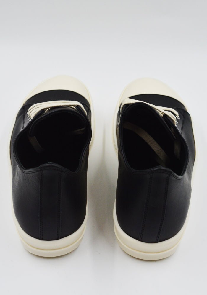 RICK OWENS LOW SNEAKERS BLACK/MILK FW25 | DOSHABURI Shop