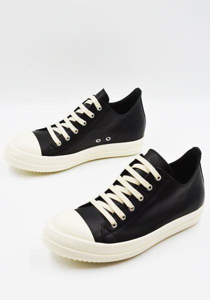 RICK OWENS LOW SNEAKERS BLACK/MILK SS26 | DOSHABURI Online Shop