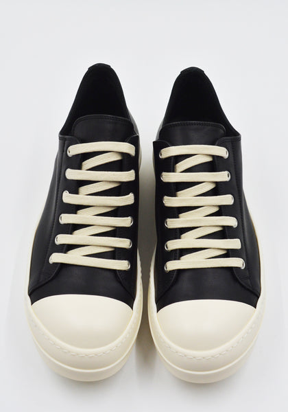 RICK OWENS LOW SNEAKERS BLACK/MILK SS26 | DOSHABURI Online Shop