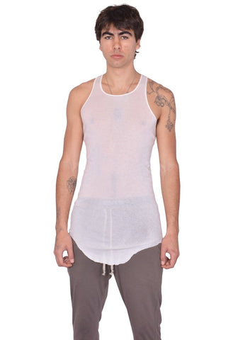 RICK OWENS MEN BASIC RIB TANKTOP BLACK SS26 | DOSHABURI Online Shop