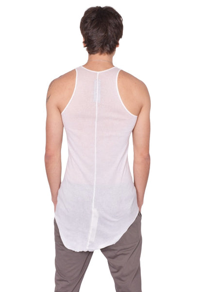 RICK OWENS MEN BASIC RIB TANKTOP MILK SS26 | DOSHABURI Shop