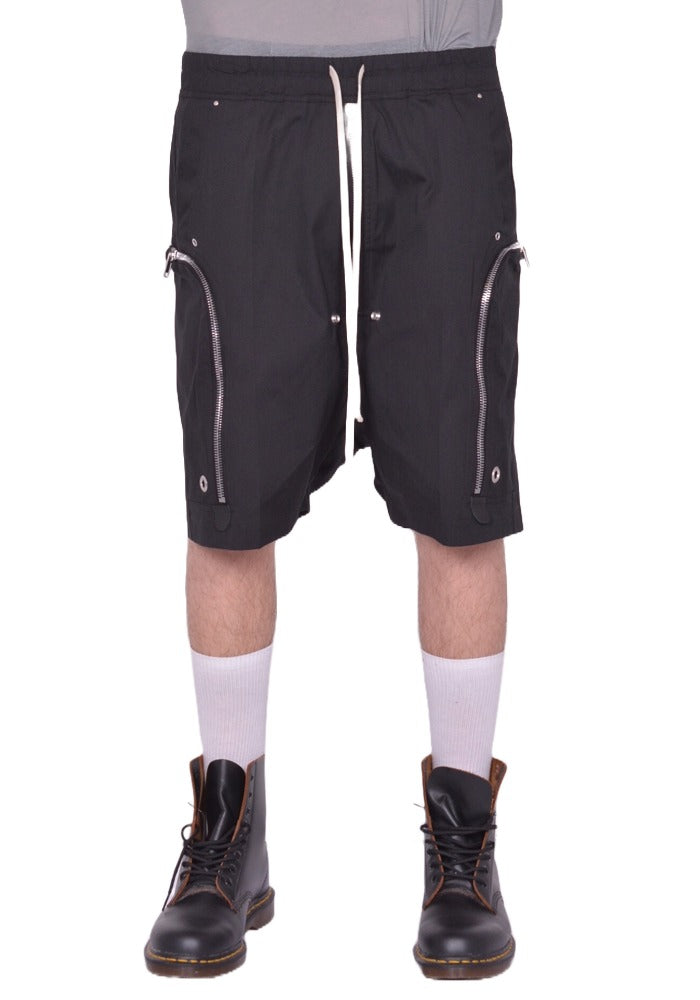 RICK OWENS MEN BAUHAUS BELA SHORTS BLACK FW25 | DOSHABURI Shop