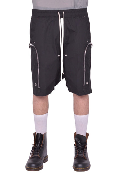 RICK OWENS MEN BAUHAUS BELA SHORTS BLACK FW25 | DOSHABURI Shop