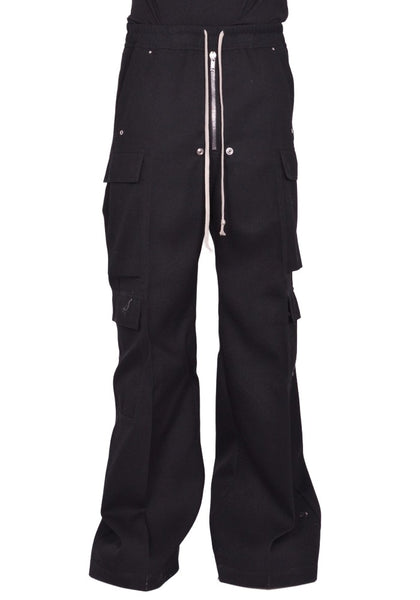 RICK OWENS MEN CARGO BELAS PANTS BLACK FW25 | DOSHABURI Shop