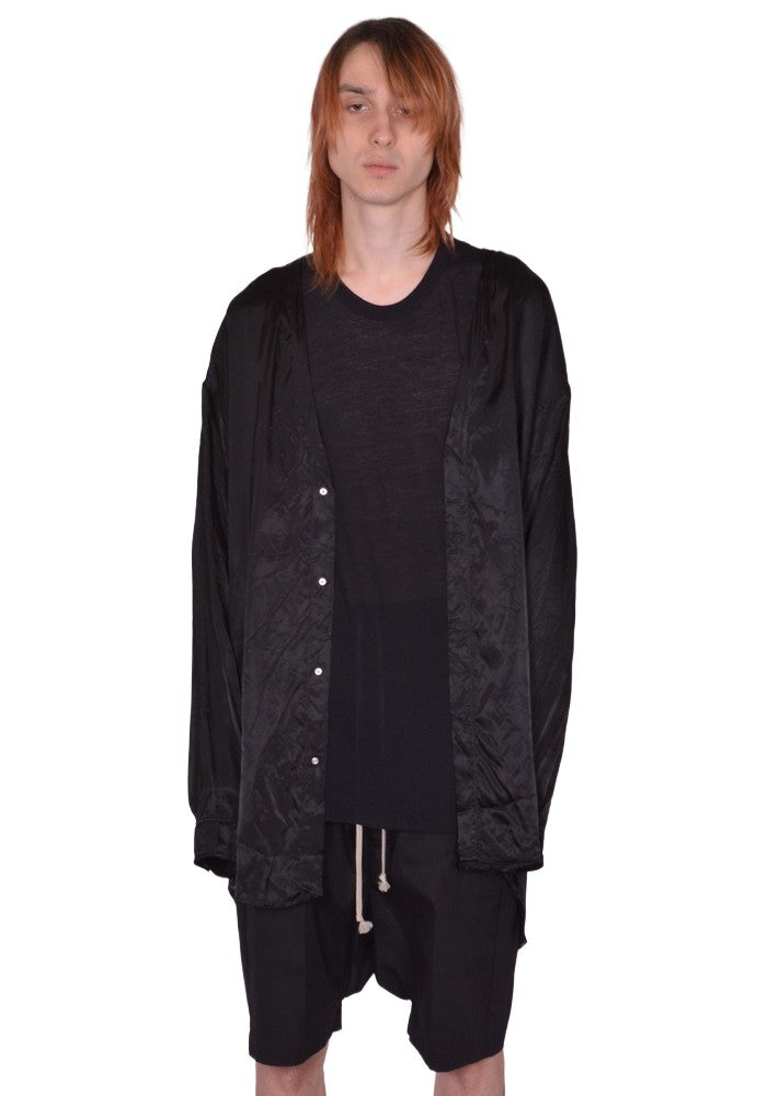 RICK OWENS MEN CONCORDIAN SHIRT BLACK SS26 | DOSHABURI Online Shop