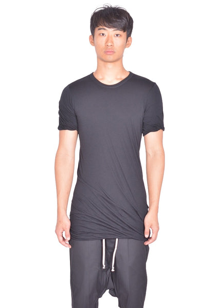 RICK OWENS MEN DOUBLE LAYERED T-SHIRT BLACK FW26 | DOSHABURI Shop