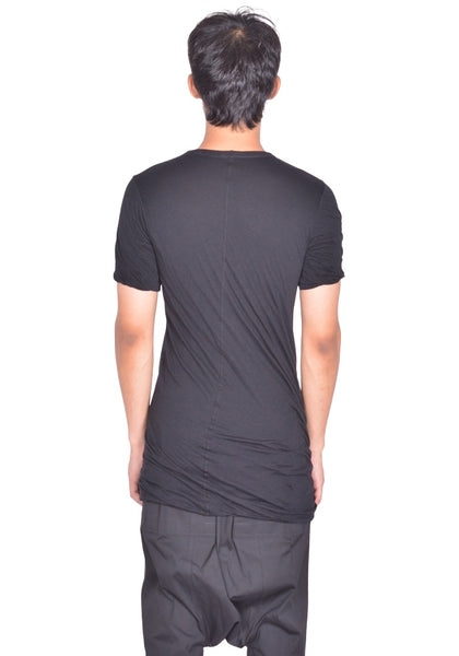 RICK OWENS MEN DOUBLE LAYERED T-SHIRT BLACK FW26 | DOSHABURI Shop