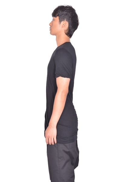 RICK OWENS MEN DOUBLE LAYERED T-SHIRT BLACK FW26 | DOSHABURI Shop