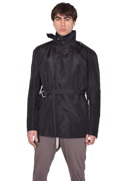 RICK OWENS MEN EMPLE CABAN JACKET BLACK SS26 | DOSHABURI Shop