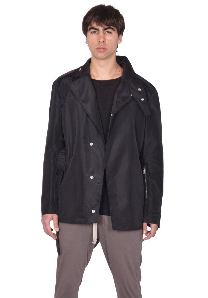 ジャケット・アウター Rick Owens Faun Mosaic Caban Coat RICK OWENS MEN EMPLE CABAN JACKET BLACK SS26 | DOSHABURI Shop