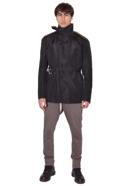 RICK OWENS MEN EMPLE CABAN JACKET BLACK SS26 | DOSHABURI Shop