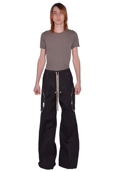 RICK OWENS MEN HEIZER BELAS PANTS BLACK SS26 | DOSHABURI Online Shop