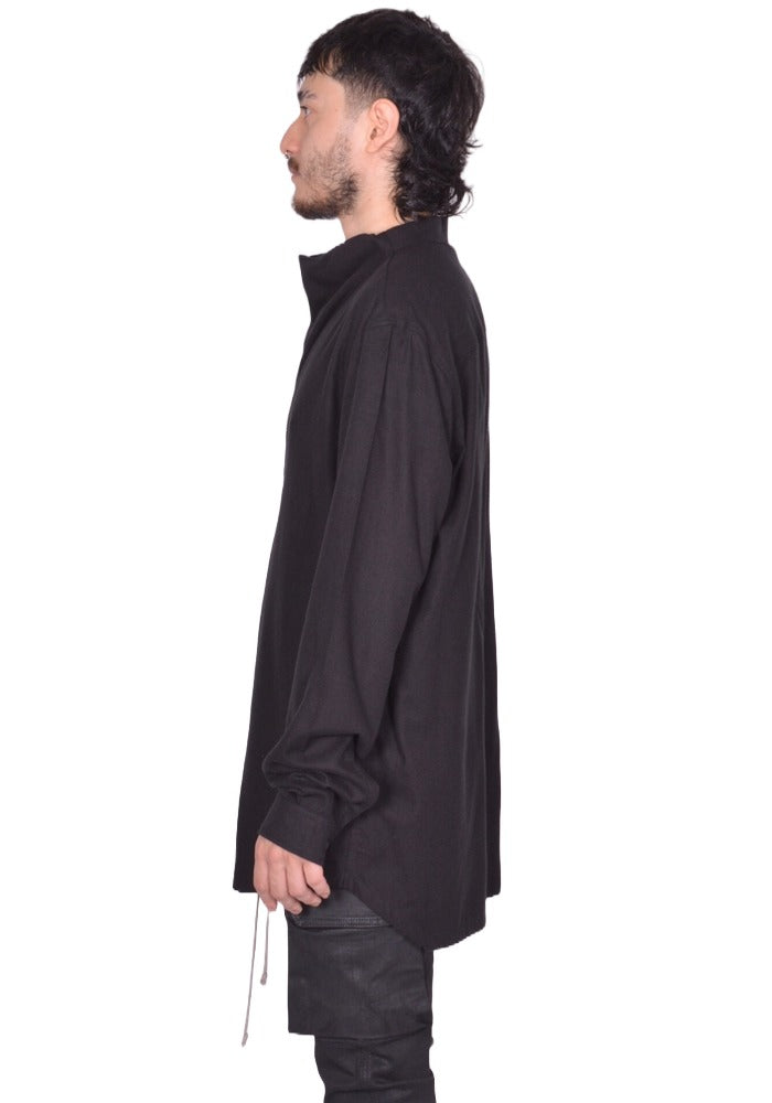 RICK OWENS ISLAND SHIRT BLACK FW25 | Sale 50%OFF | DOSHABURI Shop