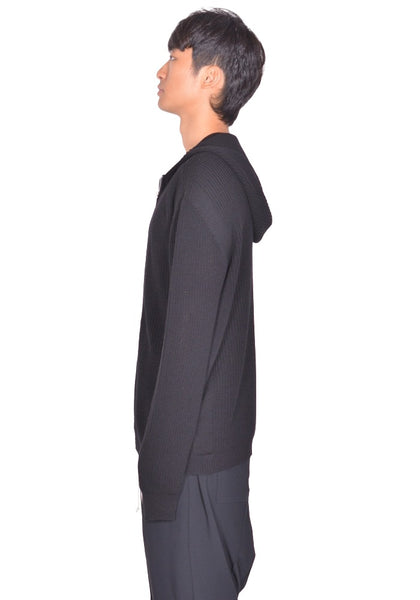 RICK OWENS MEN KWVH KNITTED ZIP HOODIEBLACK FW26 | DOSHABURI Shop