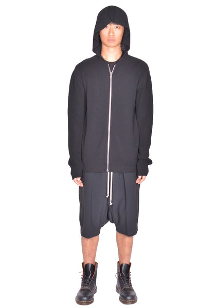 RICK OWENS MEN KWVH KNITTED ZIP HOODIEBLACK FW26 | DOSHABURI Shop