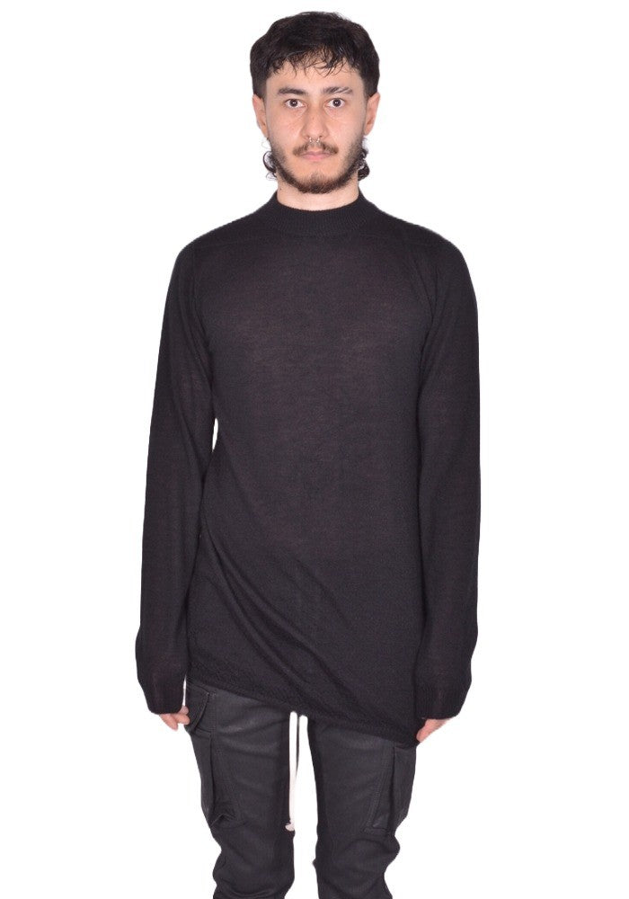 rick owens/ LUPETTO/ニット/S/カシミア/黒 RICK OWENS MEN LEVEL LUPETTO KNIT SWEATER BLACK FW25 | DOSHABURI Shop