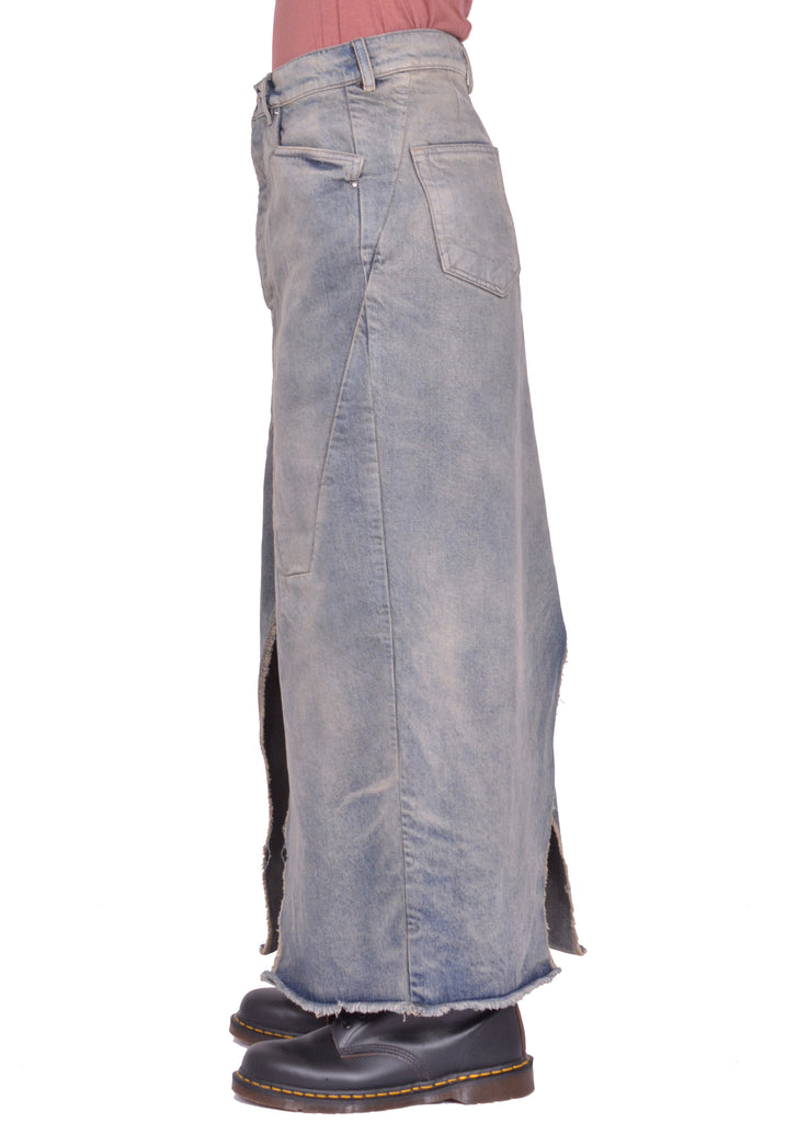 RICK OWENS LONG SLIVERED SKIRT DIRTY HUSTLER FW25 | Sale 50%OFF
