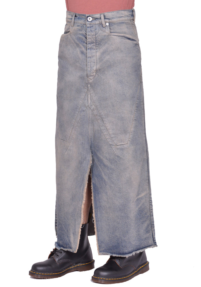 RICK OWENS LONG SLIVERED SKIRT DIRTY HUSTLER FW25 | Sale 50%OFF