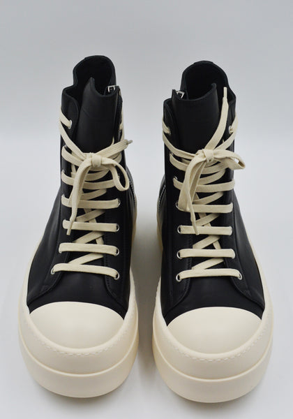 RICK OWENS MEN MEGA BUMPER SNEAKERS BLACK/MILK FW25 | DOSHABURI Shop