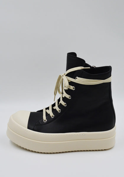 RICK OWENS MEN MEGA BUMPER SNEAKERS BLACK/MILK FW25 | DOSHABURI Shop