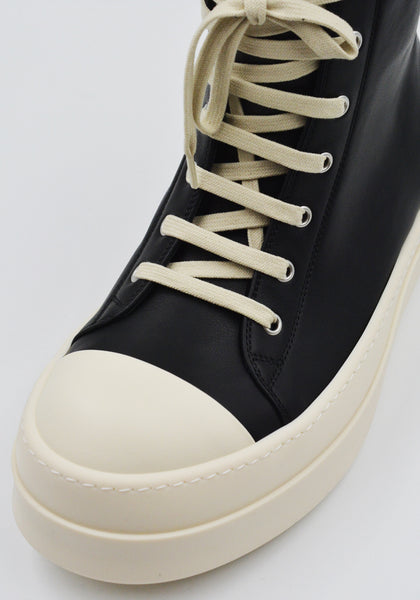 RICK OWENS MEN MEGA BUMPER SNEAKERS BLACK/MILK FW25 | DOSHABURI Shop