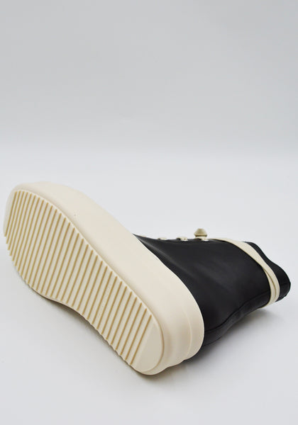 RICK OWENS MEN MEGA BUMPER SNEAKERS BLACK/MILK FW25 | DOSHABURI Shop