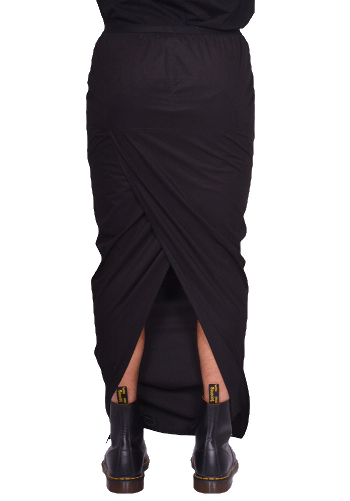 RICK OWENS MEN SKIRT SOFT PILLAR SKIRT BLACK SS25 | 30%OFF SALE