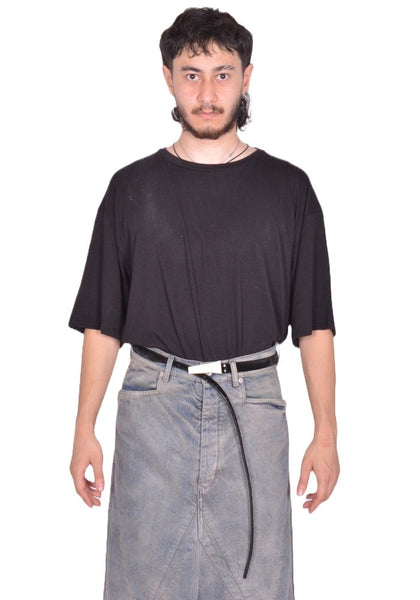 RICK OWENS MEN TRUNK BELT BLACK FW25 | DOSHABURI Online Shop