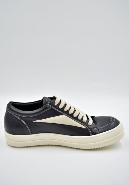 RICK OWENS MEN VINTAGE SNEAKERS BLACK/MILK FW26 | DOSHABURI Shop