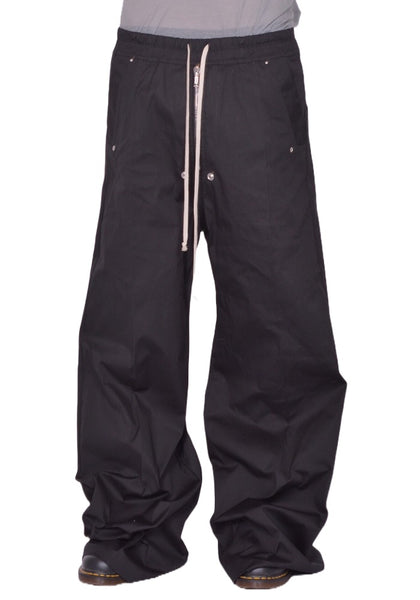 RICK OWENS MEN WIDE BELA PANTS BLACK FW25 | DOSHABURI Online Shop