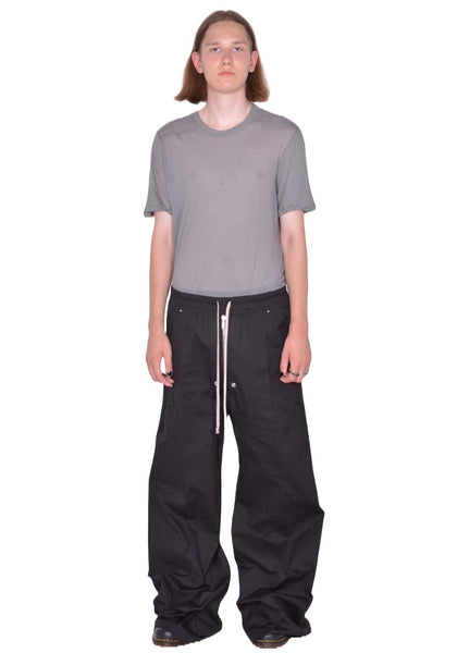 RICK OWENS MEN WIDE BELA PANTS BLACK FW25 | DOSHABURI Online Shop