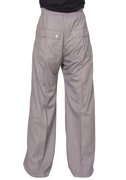 RICK OWENS MEN WIDE BELA PANTS GREY MELANGE SS26 | DOSHABURI Shop
