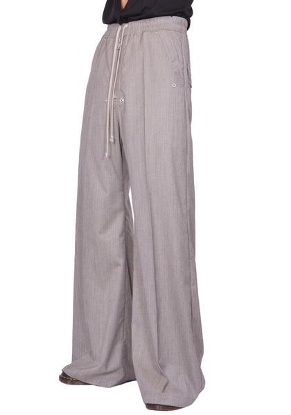 RICK OWENS MEN WIDE BELA PANTS GREY MELANGE SS26 | DOSHABURI Shop