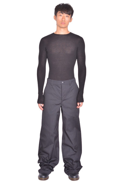 RICK OWENS MEN WORK PANTS BLACK FW26 | DOSHABURI Online Shop