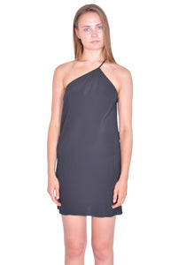 rick owens mini dress ONE SHOULDER SLIP BLACK SS26 wearable alone or layered aline Bump Friendly – tagged Men's US Size:9
