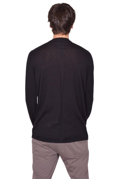 RICK OWENS OVERSIZED LEVEL KNIT SWEATER BLACK SS26 | DOSHABURI Shop