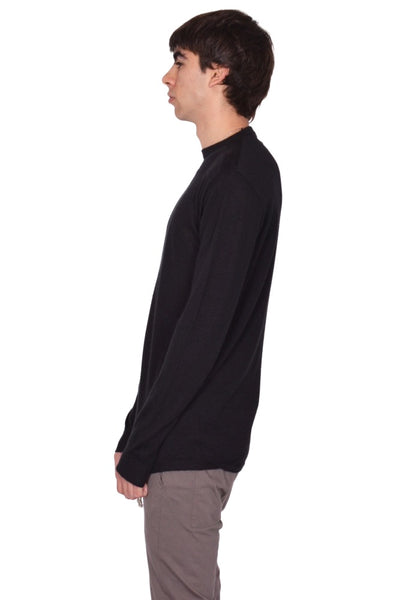 RICK OWENS OVERSIZED LEVEL KNIT SWEATER BLACK SS26 | DOSHABURI Shop