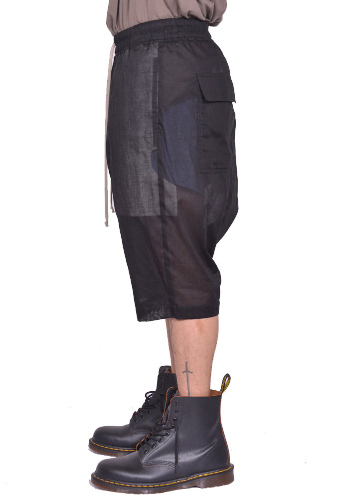 RICK OWENS MEN RICK'S PODS SHORTS BLACK SS25 | 30%OFF SALE