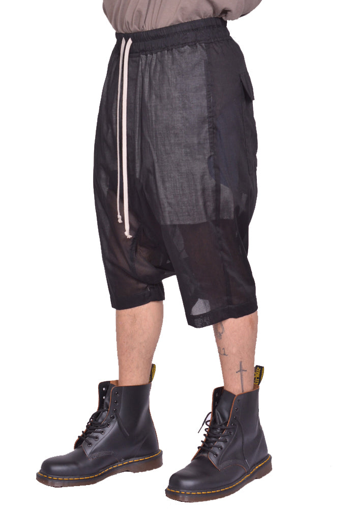RICK OWENS MEN RICK'S PODS SHORTS BLACK SS25 | 30%OFF SALE