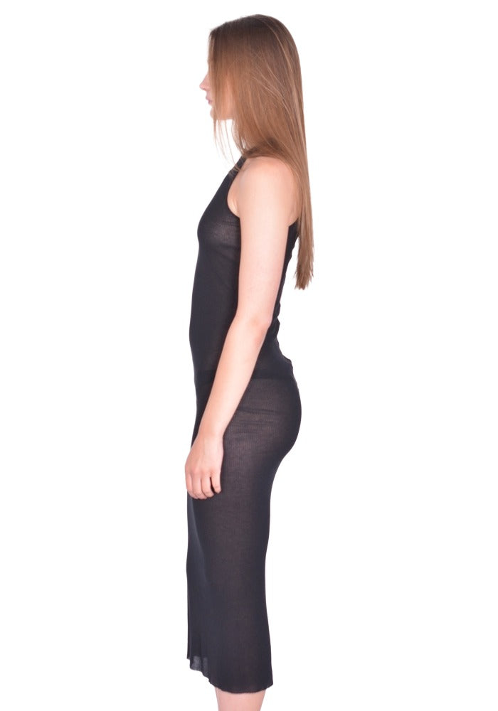 RICK OWENS RP01F6549 RC TANK DRESS BLACK SS26