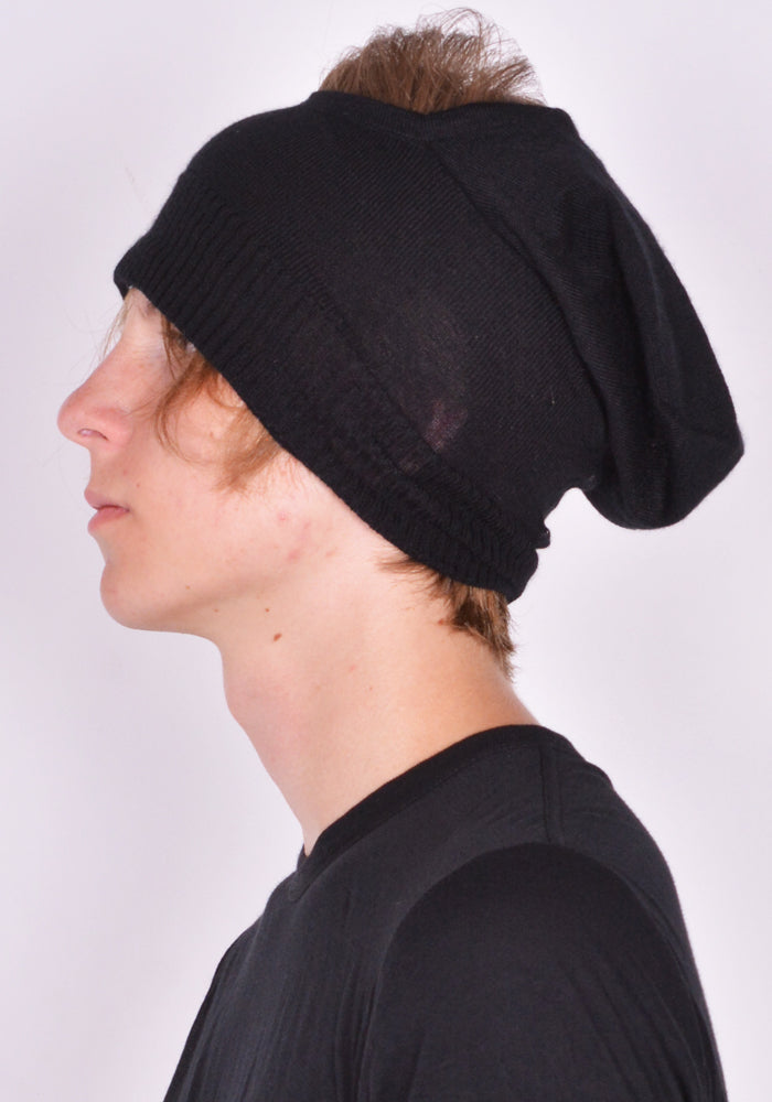 Rick Owens Porterville Skull cashmere black balaclava