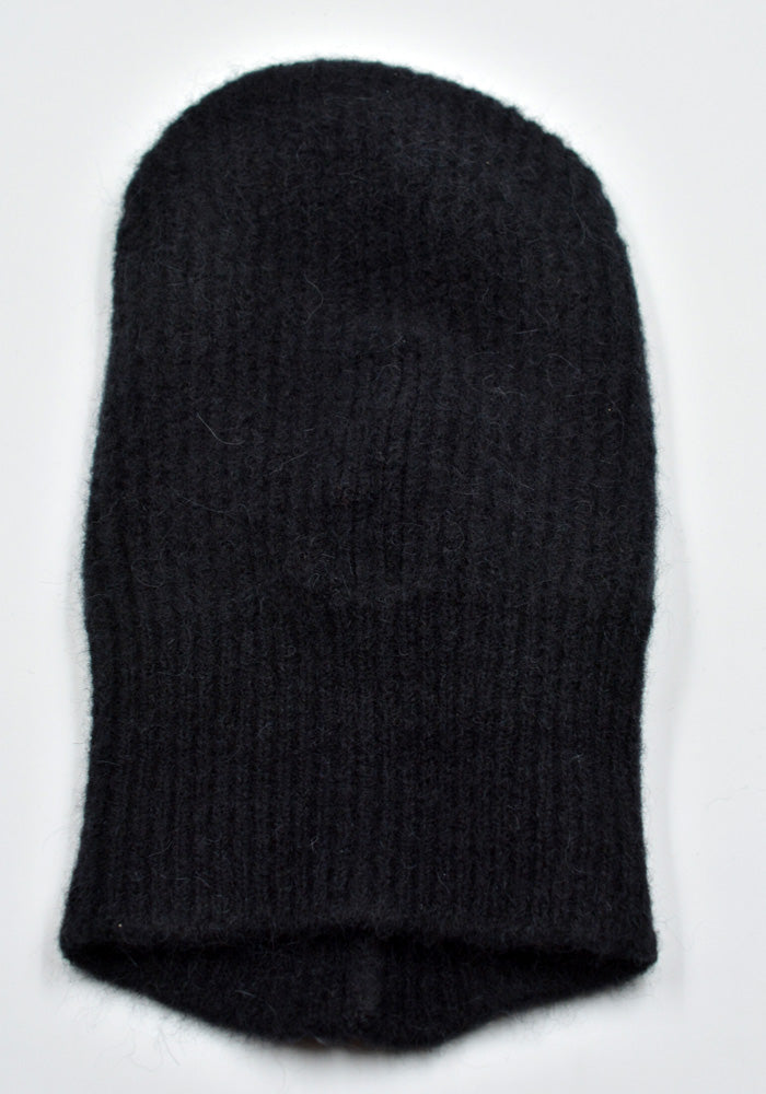 RICK OWENS MEN KNIT SKI MASK SKULL BLACK FW24 | DOSHABURI RICK OWENS MEN KNIT SKI MASK SKULL BLACK FW24 | DOSHABURI