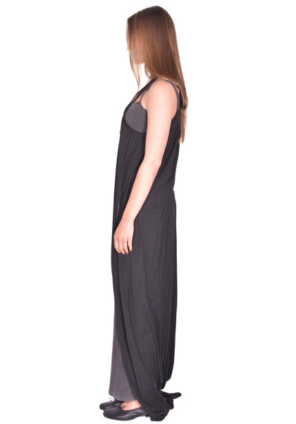 RICK OWENS SLICED PONY TANK LONG BLACK SS26 | DOSHABURI Online Shop