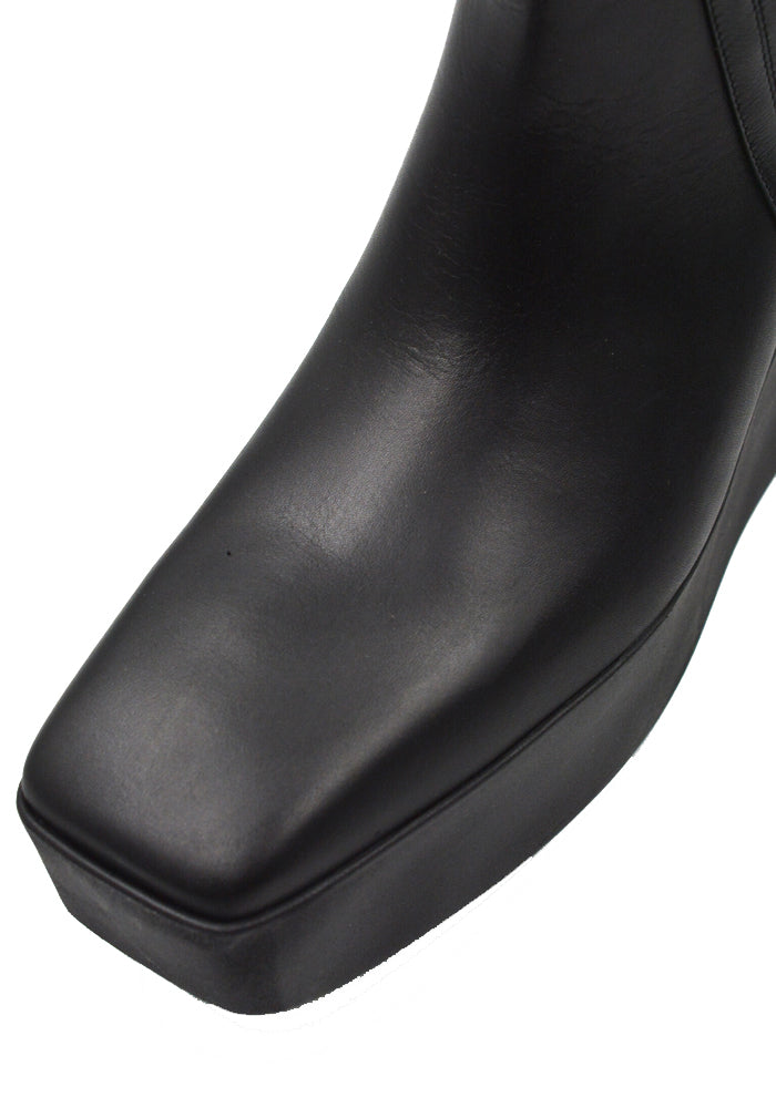 RICK OWENS SLIVER PLATFORM WINGED KOWBOY BOOTS SS25