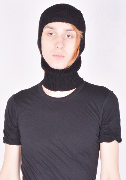 RICK OWENS SPHINX SKULL BALACLAVA BLACK SS26 | DOSHABURI Online Shop
