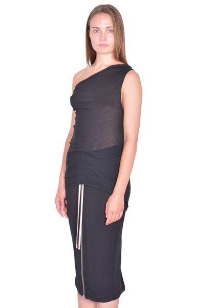 RICK OWENS WOMEN ATHENA TNAKTOP BLACK SS26 | DOSHABURI Online Shop