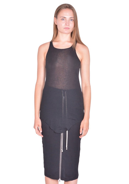 RICK OWENS WOMEN BASIC TANKTOP BLACK SS26 | DOSHABURI Shop