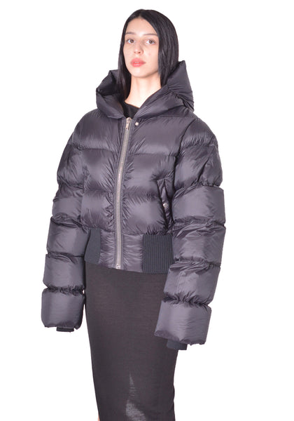 RICK OWENS CINCHED HOODED JKT BLACK 2026FW | DOSHABURI Online Shop 