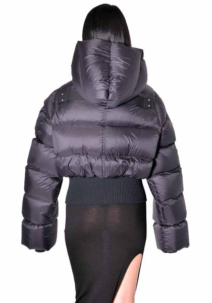 RICK OWENS CINCHED HOODED JKT BLACK 2026FW | DOSHABURI Online Shop 